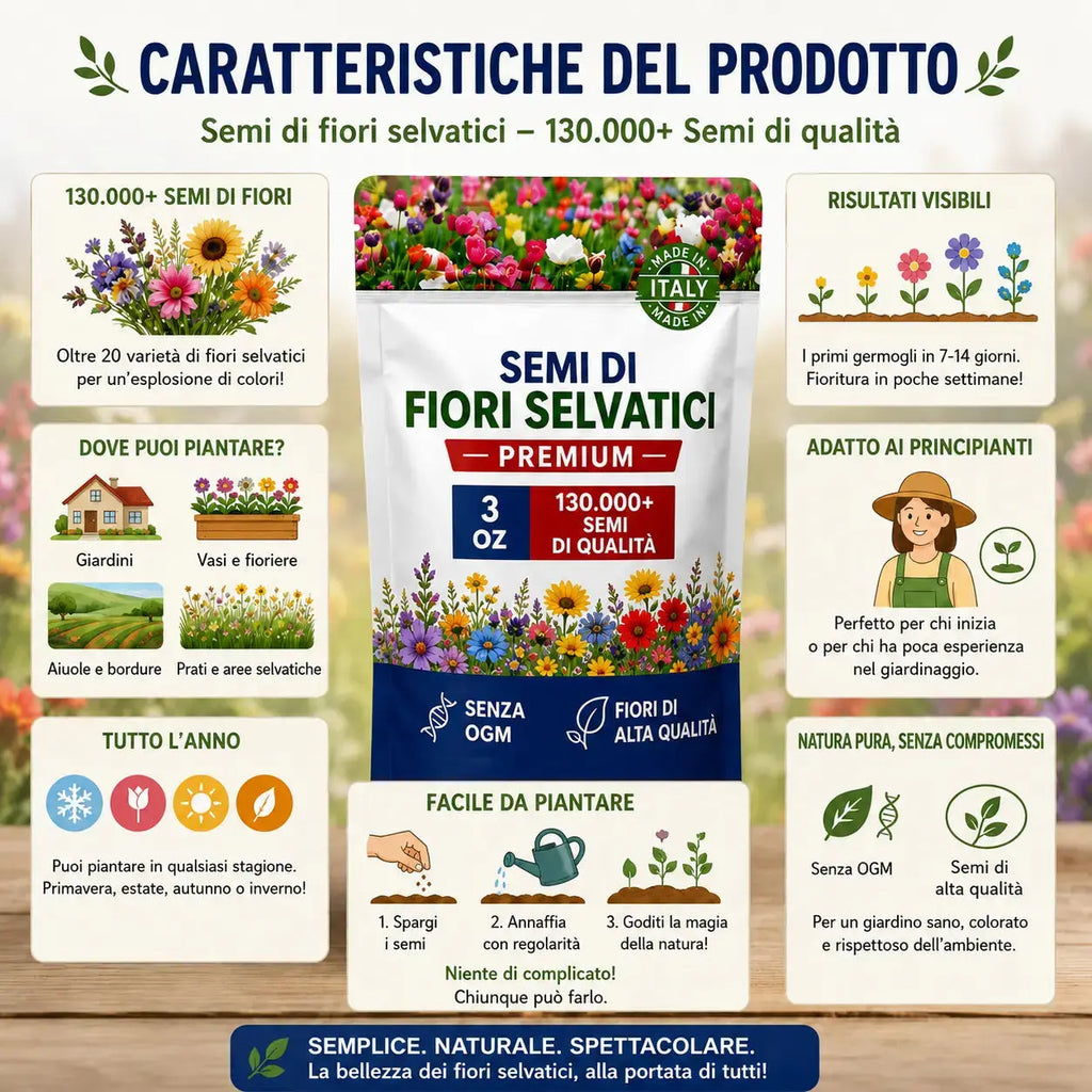 Confezione di Semi di Fiori Selvatici - miraviglianegozio