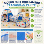 Tenda da gioco per bambini con tunnel - miraviglianegozio