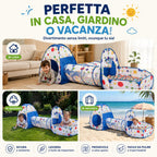 Tenda da gioco per bambini con tunnel - miraviglianegozio